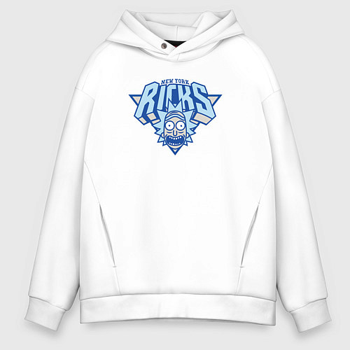 Мужское худи оверсайз New York Ricks / Белый – фото 1
