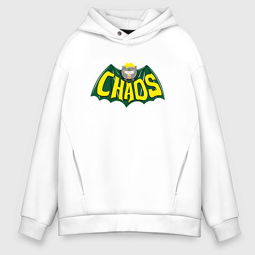 Мужское худи оверсайз Профессор Хаос / Белый – фото 1