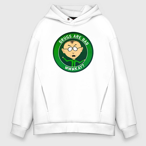 Мужское худи оверсайз Мистер Маки / Белый – фото 1