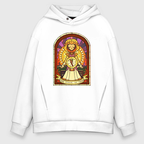 Мужское худи оверсайз Принцесса Кенни витраж / Белый – фото 1