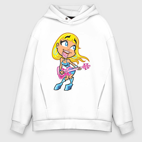 Мужское худи оверсайз Роковая блондинка / Белый – фото 1