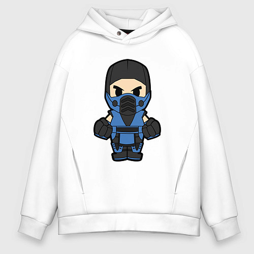 Мужское худи оверсайз Sub-zero warrior / Белый – фото 1