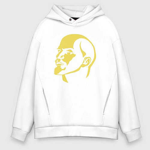 Мужское худи оверсайз USSR Lenin / Белый – фото 1