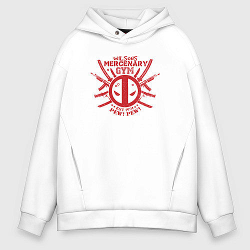 Мужское худи оверсайз Mercenary gym / Белый – фото 1