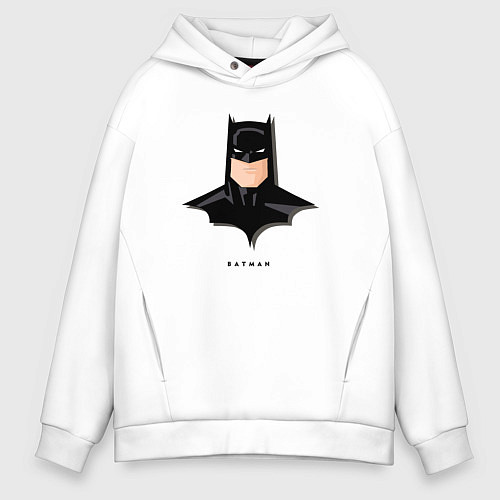 Мужское худи оверсайз Batman comics / Белый – фото 1
