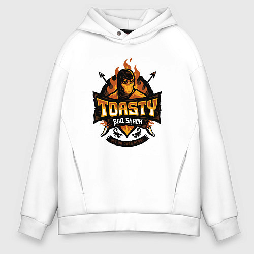 Мужское худи оверсайз Scorpion toasty / Белый – фото 1