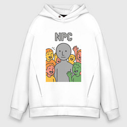 Толстовка оверсайз мужская NPC, цвет: белый