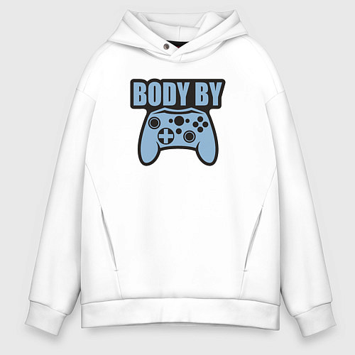 Мужское худи оверсайз Тело в игре / Белый – фото 1