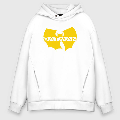 Мужское худи оверсайз Wu-tang Batman / Белый – фото 1