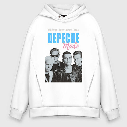 Мужское худи оверсайз Depeche Mode Violator portrait / Белый – фото 1