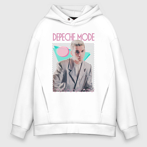 Мужское худи оверсайз Depeche Mode 80s Dave / Белый – фото 1