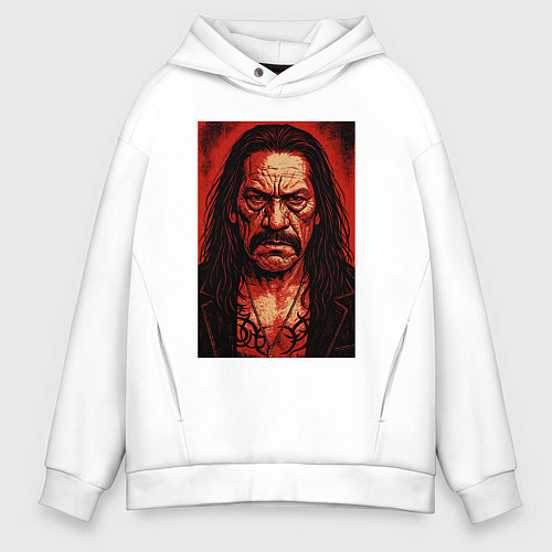 Мужское худи оверсайз Дэнни Трехо / Белый – фото 1