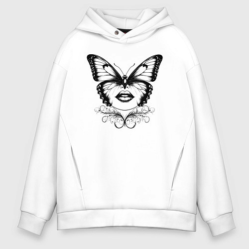 Мужское худи оверсайз Изящная трансформация / Белый – фото 1