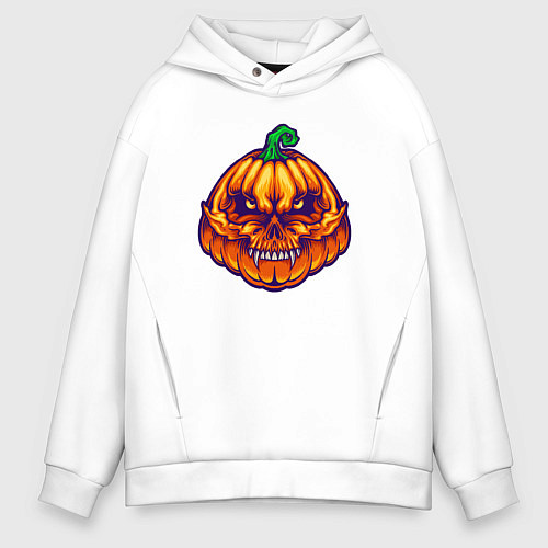 Мужское худи оверсайз Ghost pumpkin / Белый – фото 1