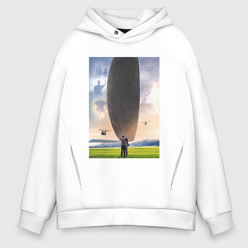 Мужское худи оверсайз Прибытие / Белый – фото 1