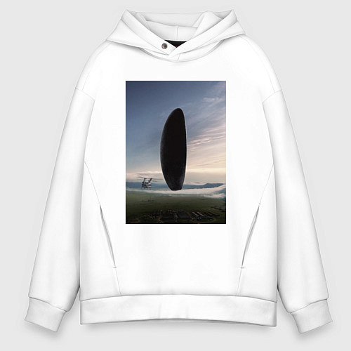 Мужское худи оверсайз Прибытие / Белый – фото 1