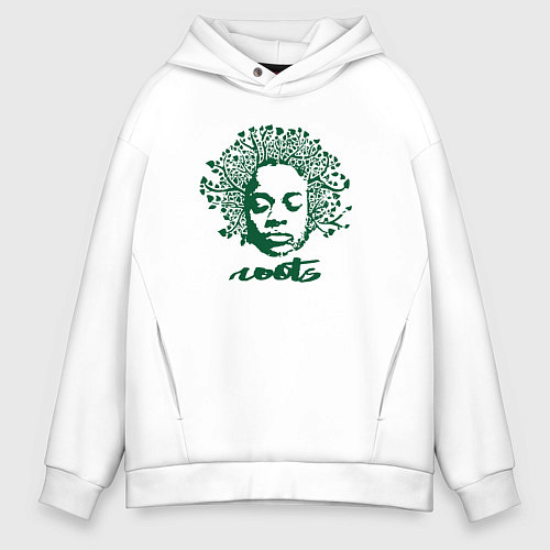 Мужское худи оверсайз African roots / Белый – фото 1