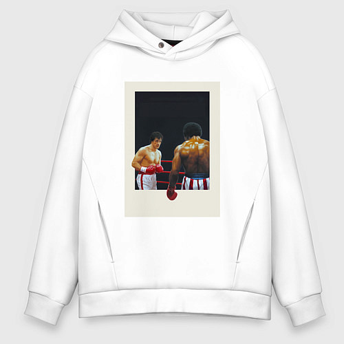 Мужское худи оверсайз Рокки / Белый – фото 1