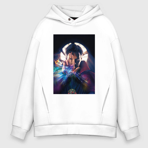 Мужское худи оверсайз Стрэндж / Белый – фото 1