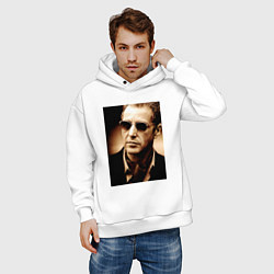 Толстовка оверсайз мужская Крёстный отец - Аль Пачино, цвет: белый — фото 2