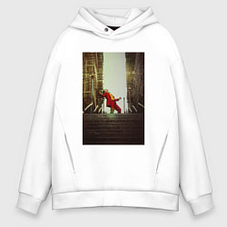 Толстовка оверсайз мужская Танец Джокера, цвет: белый