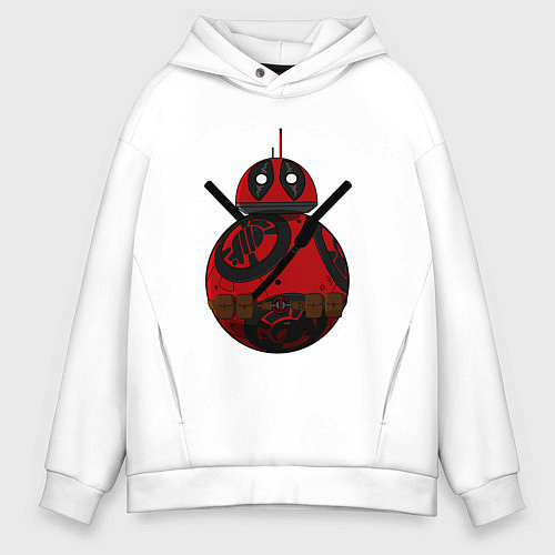 Мужское худи оверсайз Droid Deadpool / Белый – фото 1