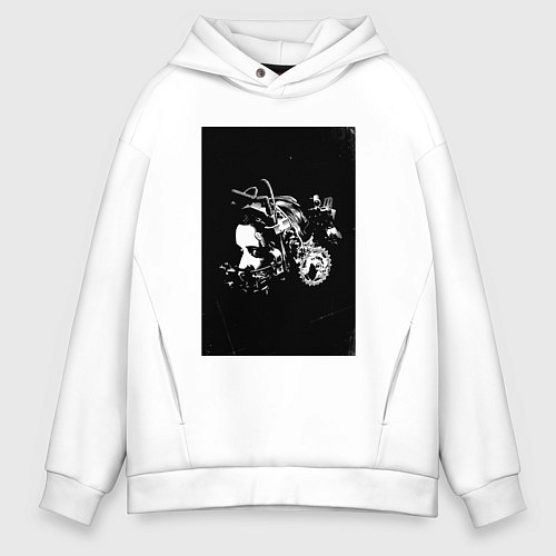 Мужское худи оверсайз Фильм Пила / Белый – фото 1