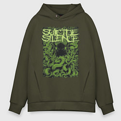 Толстовка оверсайз мужская Suicide Silence, цвет: хаки