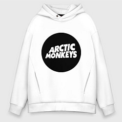 Толстовка оверсайз мужская Arctic Monkeys Round, цвет: белый