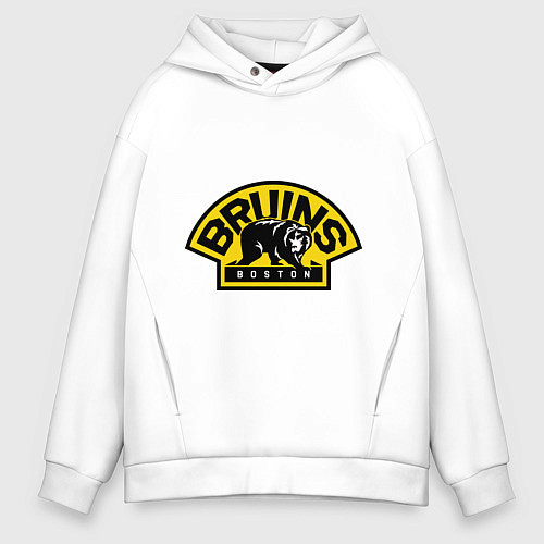 Мужское худи оверсайз HC Boston Bruins Label / Белый – фото 1