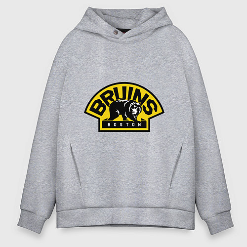 Мужское худи оверсайз HC Boston Bruins Label / Меланж – фото 1