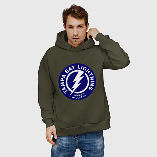 Мужское худи оверсайз HC Tampa Bay Lightning / Хаки – фото 3