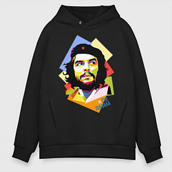 Толстовка оверсайз мужская Che Guevara Art, цвет: черный