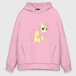 Толстовка оверсайз мужская Пони пегас Флаттершай, цвет: светло-розовый