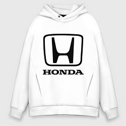 Толстовка оверсайз мужская Honda logo, цвет: белый