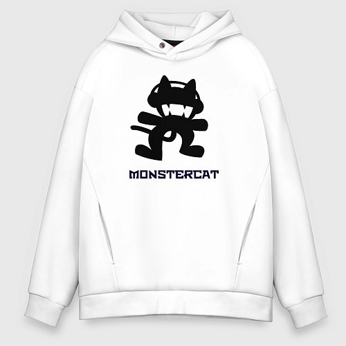 Мужское худи оверсайз Monstercat / Белый – фото 1