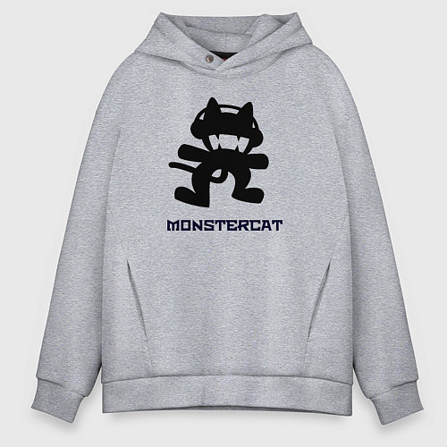 Мужское худи оверсайз Monstercat / Меланж – фото 1