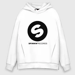 Толстовка оверсайз мужская Spinnin records, цвет: белый