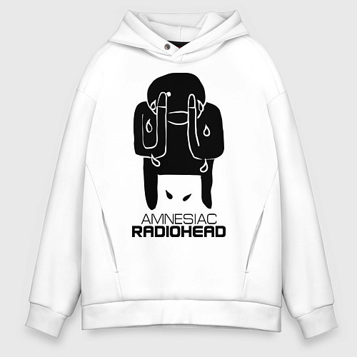 Мужское худи оверсайз Radiohead / Белый – фото 1