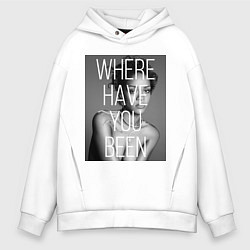 Толстовка оверсайз мужская Rihanna: Where have you been, цвет: белый