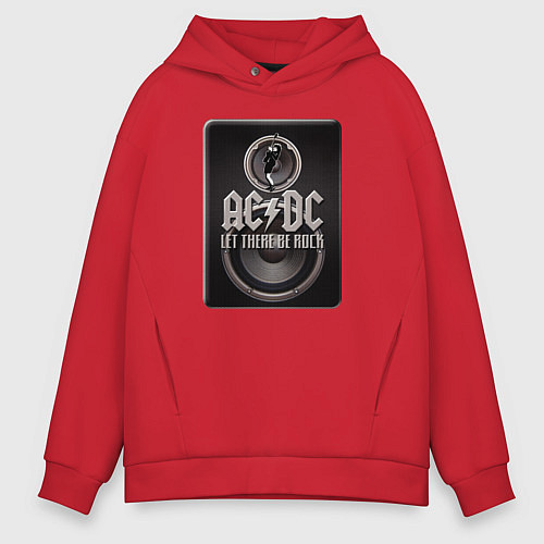 Мужское худи оверсайз AC/DC: Let there be rock / Красный – фото 1