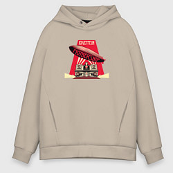 Толстовка оверсайз мужская LZ: Mothership, цвет: миндальный