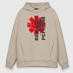 Толстовка оверсайз мужская Red Hot Chili Peppers, цвет: миндальный