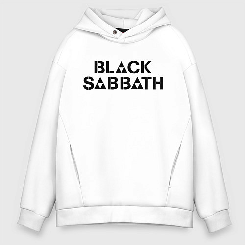 Мужское худи оверсайз Black Sabbath / Белый – фото 1