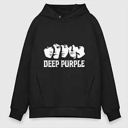 Толстовка оверсайз мужская Deep Purple, цвет: черный