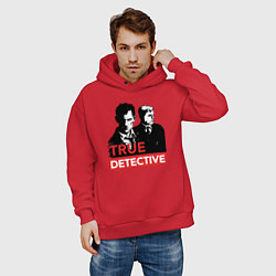 Толстовка оверсайз мужская True Detective, цвет: красный — фото 2