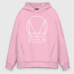 Толстовка оверсайз мужская OWSLA, цвет: светло-розовый