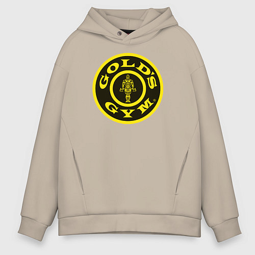 Мужское худи оверсайз Gold's Gym / Миндальный – фото 1