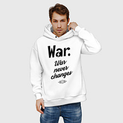 Толстовка оверсайз мужская War never changes, цвет: белый — фото 2