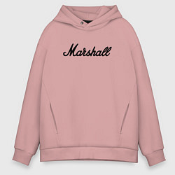 Толстовка оверсайз мужская Marshall logo, цвет: пыльно-розовый
